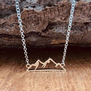 Mountain Necklace Silver Toned